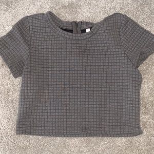 Cute grey crop top